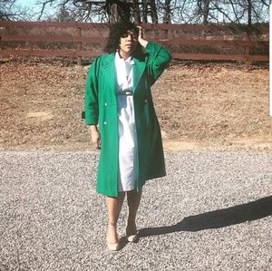 Kelly green vintage coat.